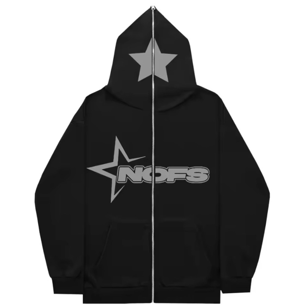 Black Men's Sweater with Star Design